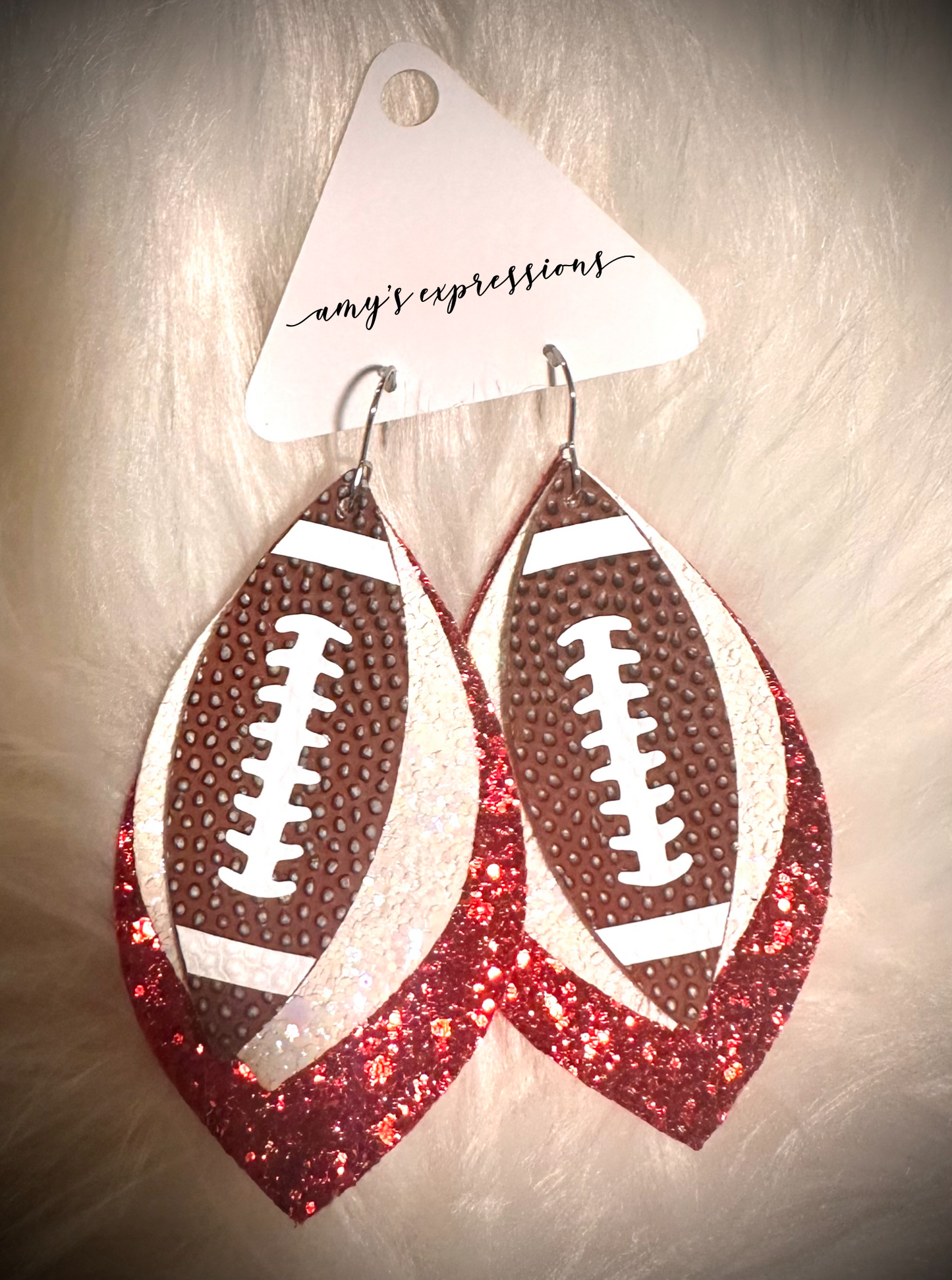 Red and White Spirit Football Layers