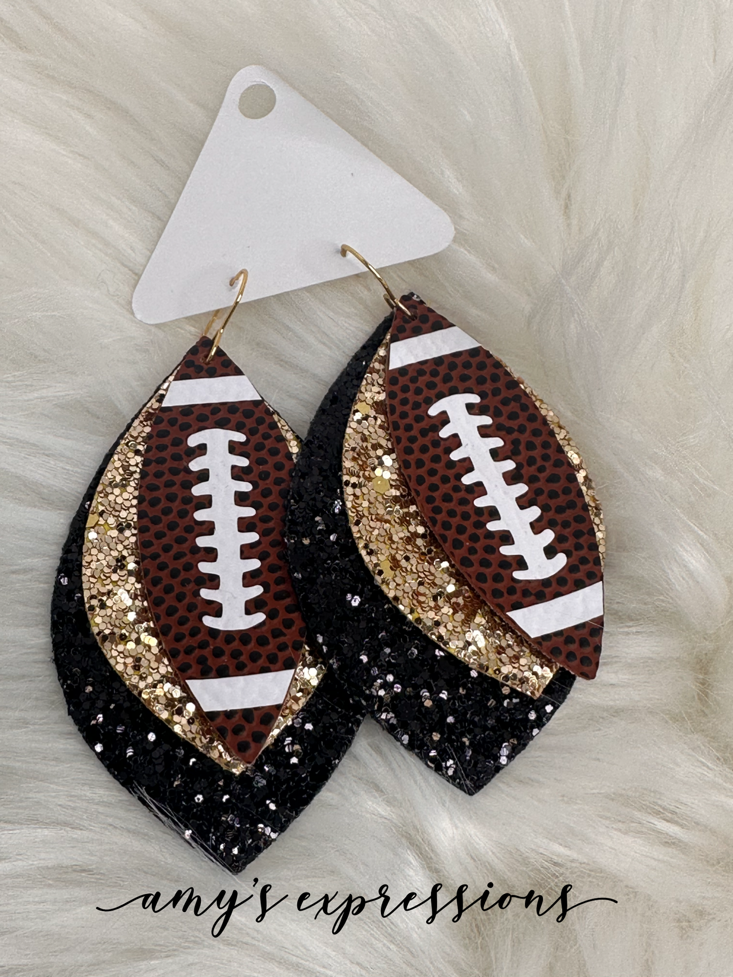 Black and Gold Spirit Football Layers