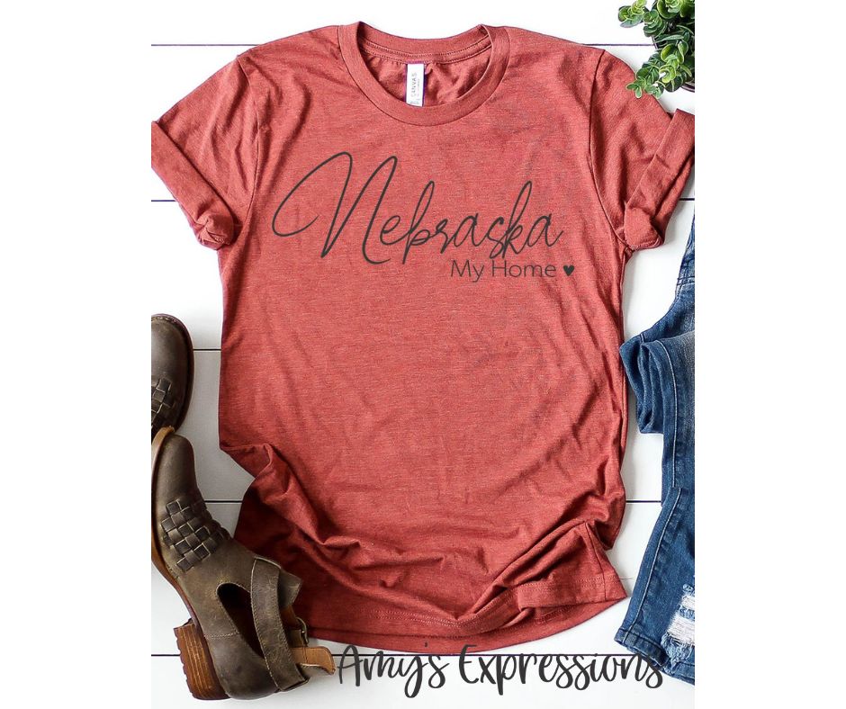Nebraska my home graphic tee