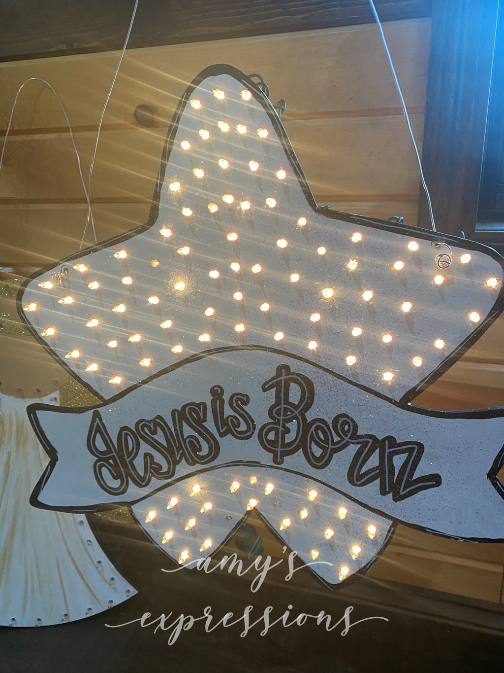 Jesus is Born star Tree Topper